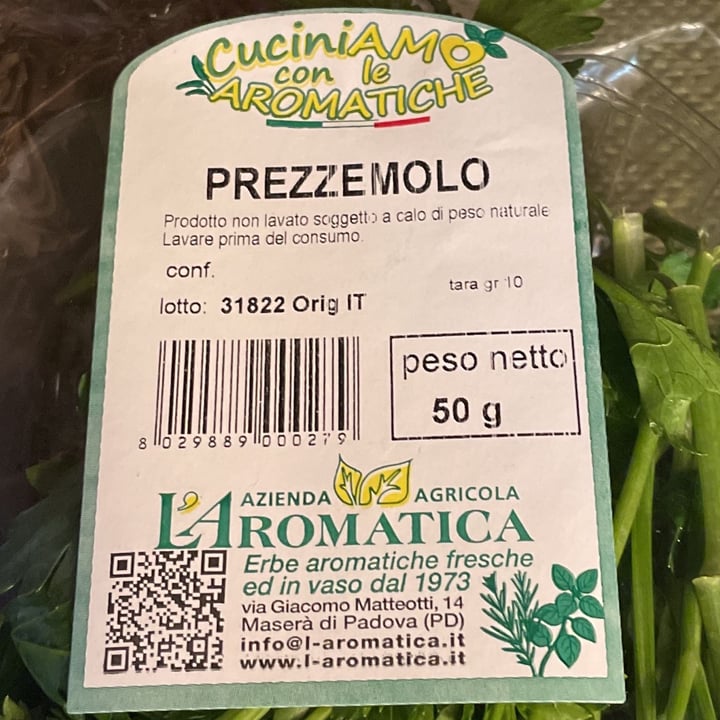 photo of Azienda Agricola  l’Aromatica prezzemolo shared by @cora22 on  22 Nov 2022 - review