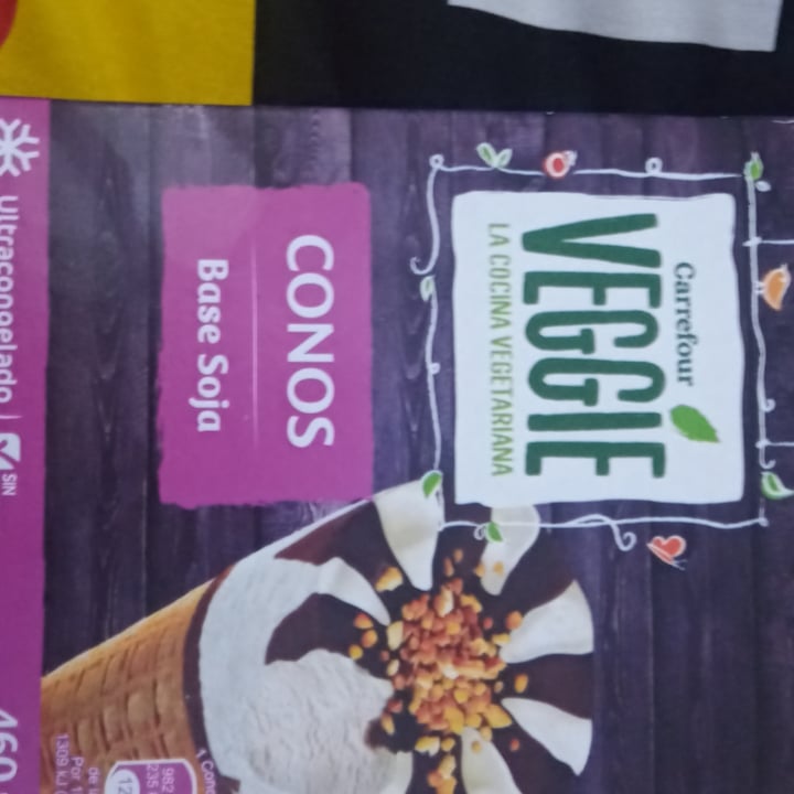 photo of Carrefour  Helado Tipo Cono Base Soja shared by @begojimenez on  30 Jan 2021 - review