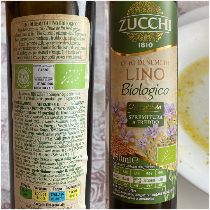 photo of Zucchi olio di semi di lino shared by @aleglass on  21 Jun 2022 - review