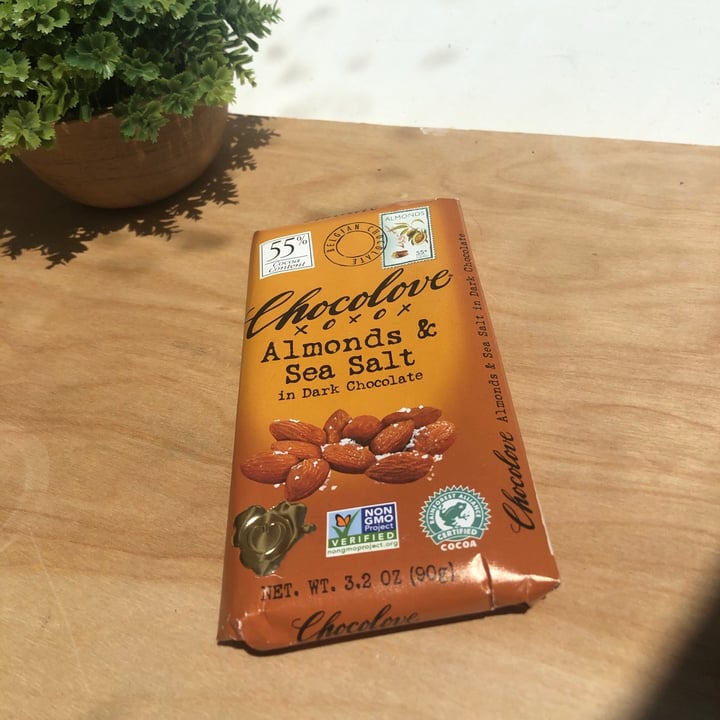 photo of Chocolove Almonds & Sea Salt in Dark Chocolate 55% shared by @izzyannie44 on  13 Jun 2021 - review