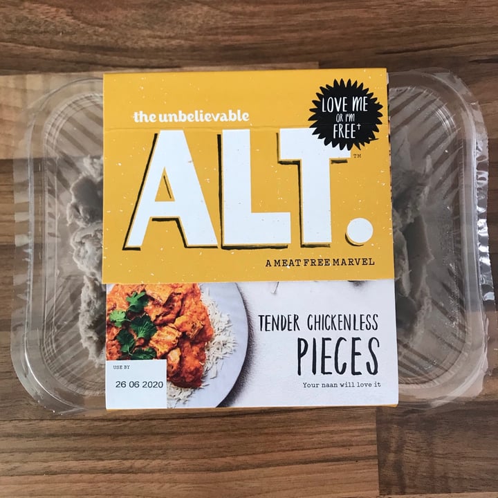 photo of The Unbelievable ALT. Tender chickenless pieces shared by @vegansuttonmama on  24 Jun 2020 - review