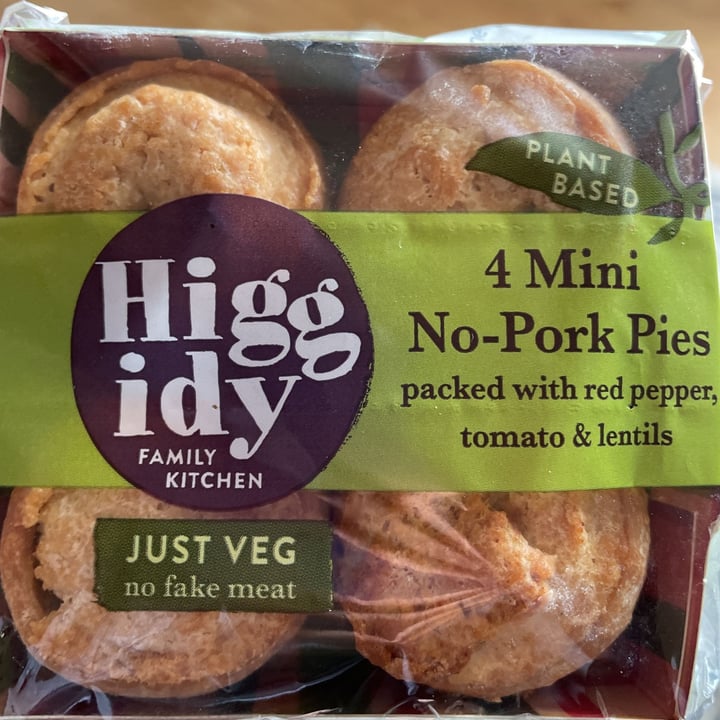 photo of Higgidy 4 mini no-pork pies shared by @dawnfabbricatti on  30 Aug 2021 - review