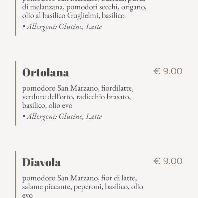 Photo of the dish “pizza ortolana senza mozzarella”