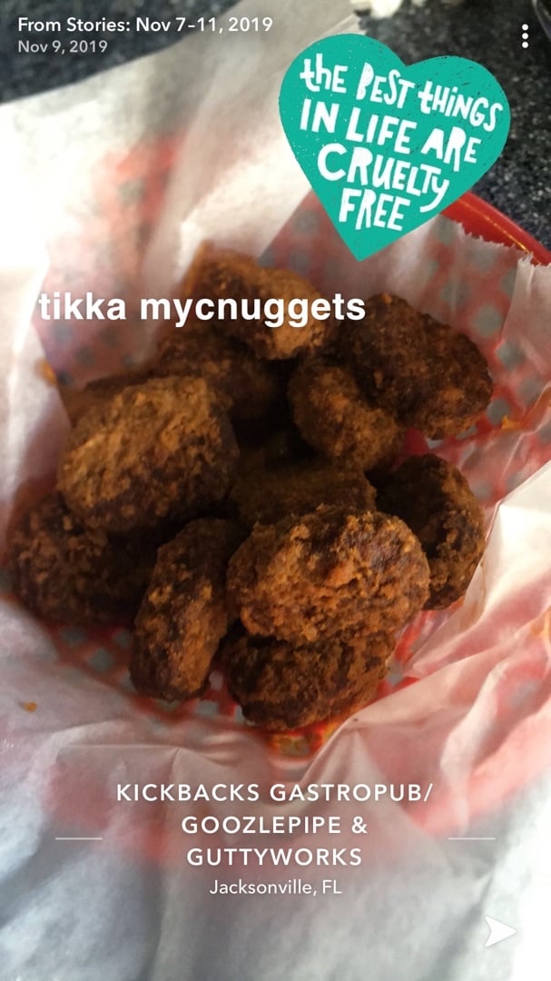 photo of Kickbacks Gastropub Mycnuggets (NOTE: TIKKA SAUCE NOT VEGAN) shared by @madidemmer on  16 Jan 2020 - review
