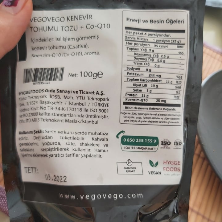 photo of Vego muscle factory Kenevir Tohumu Tozu shared by @okyanustakaybolan on  07 Apr 2021 - review