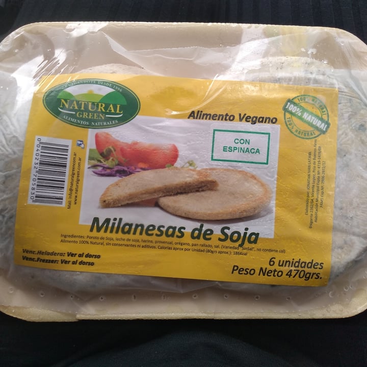 review photo of Natural Green Milanesas de soja con espinaca shared by @brxana on 21 Nov 2020 - review