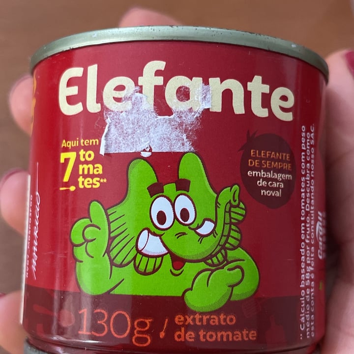 photo of Elefante Extrato de Tomate embalagem pequena shared by @stelamedm on  16 Jun 2022 - review