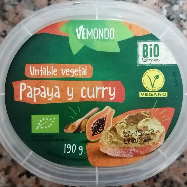 photo of Vemondo Untable vegetal Papaya Y Curry shared by @cometdibiasky on  07 May 2022 - review