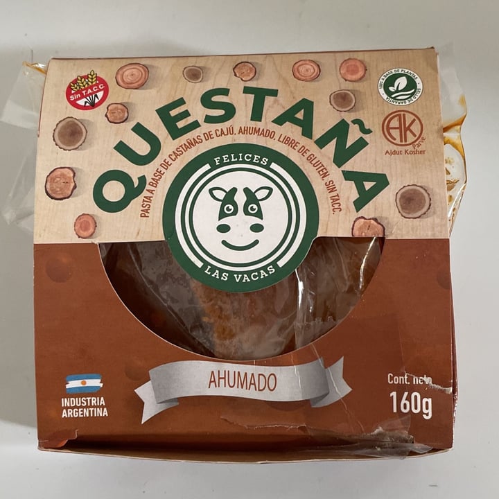 photo of Felices Las Vacas Questaña Queso Vegano Ahumado shared by @ekanitanutricion on  23 Sep 2022 - review