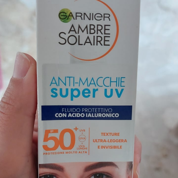 review photo of Garnier Ambre Solaire Antimacchie Super UV Fluido Protettivo Con Acido Ialuronico 50+ shared by @martillaveg on 09 May 2022 - review