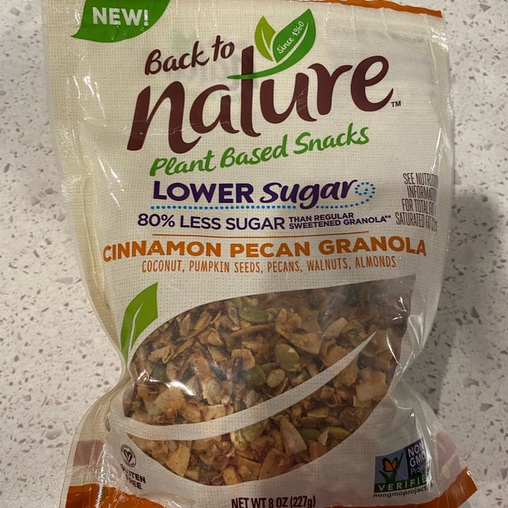 photo of Back to Nature cinnamon pecan granola shared by @samlovesplants on  08 May 2022 - review