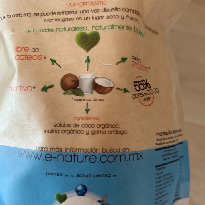 photo of enature Bebida Orgánica De Coco En Polvo shared by @agl on  08 May 2020 - review