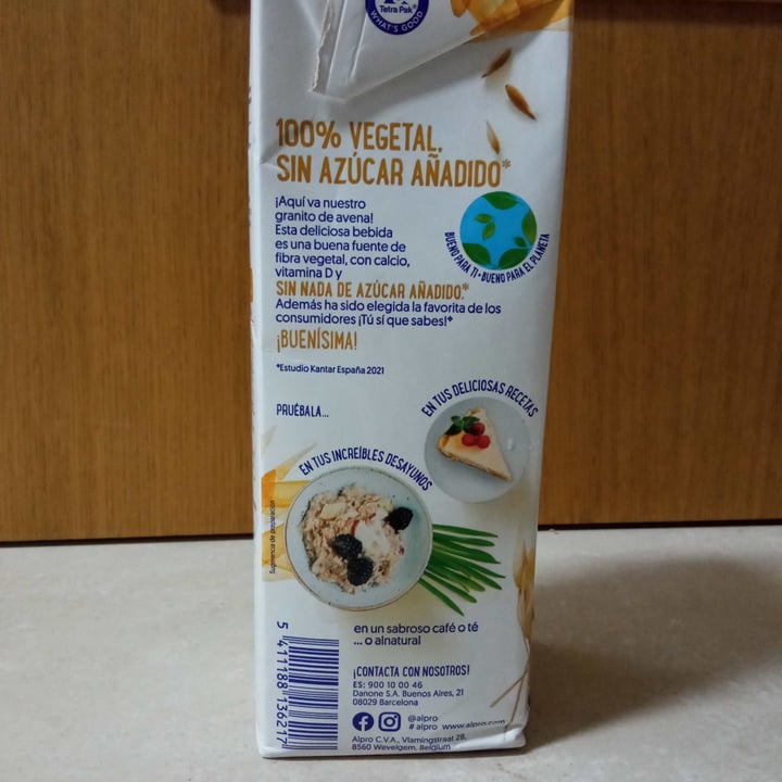 photo of Alpro Alpro avena shared by @lectora23 on  10 Dec 2022 - review