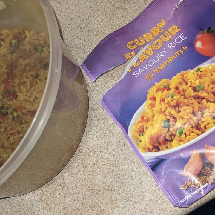 photo of Sainsbury's Curry flavour savoury rice shared by @veganwitch50 on  02 Apr 2022 - review