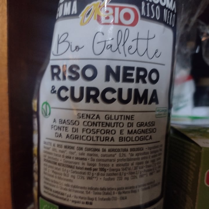 photo of Ok Bio Gallette Riso nero e curcuma shared by @laveganamarchiggiana on  19 Mar 2022 - review