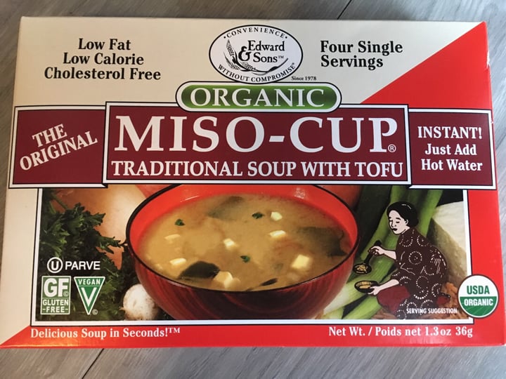photo of Edward & Sons Miso-Cup Traditional Soup with Tofu shared by @miguel9 on  31 Dec 2019 - review