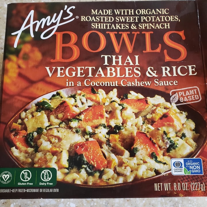 photo of Amy’s Amy's Bowls Thai Vegetables & Rice shared by @jenicalyonclapsaddle on  31 Oct 2020 - review