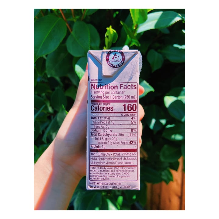 photo of Vitasoy Chocolate Soy Milk 250ml shared by @groovyjunebug on  02 Aug 2021 - review