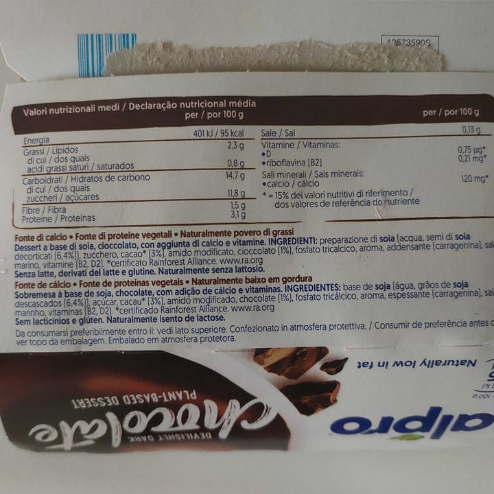 photo of Alpro Chocolate plant based dessert shared by @lauramant90 on  18 Oct 2022 - review
