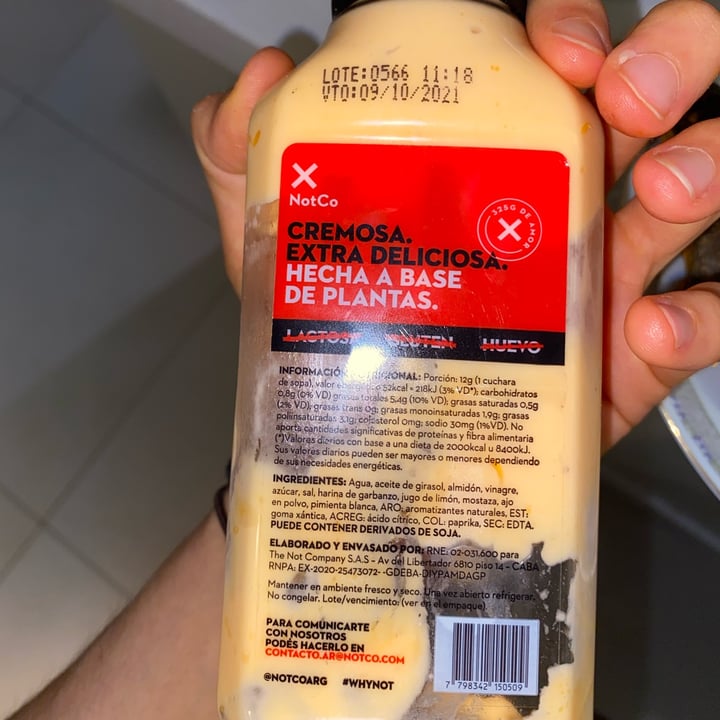 photo of NotCo Not Mayo Spicy shared by @inespressable on  25 Dec 2021 - review