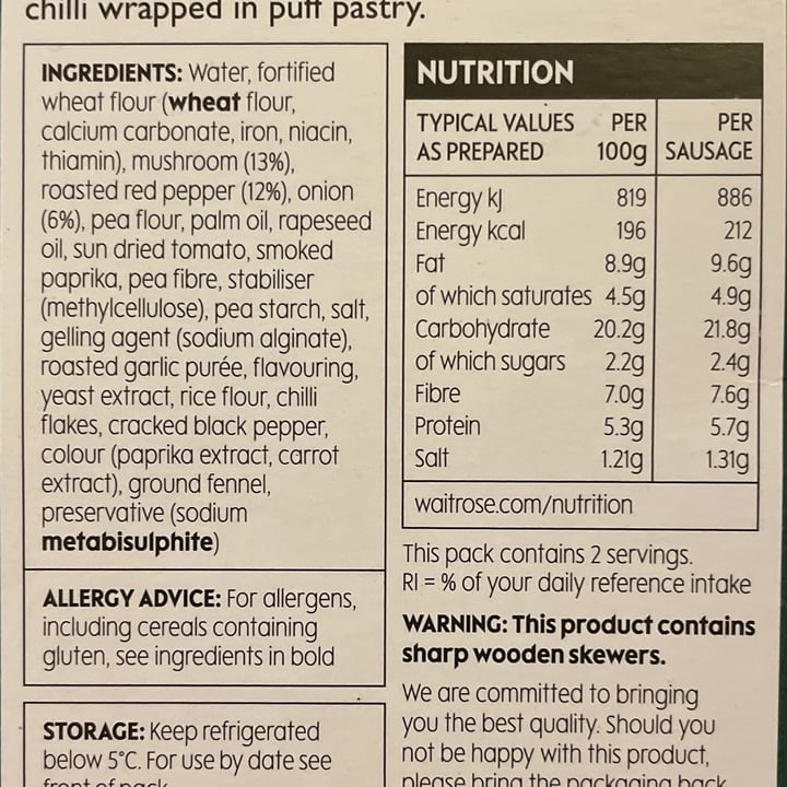 review photo of Waitrose & partners No Chorizo Pigs in Duvets shared by @mafina on 16 Dec 2022 - review