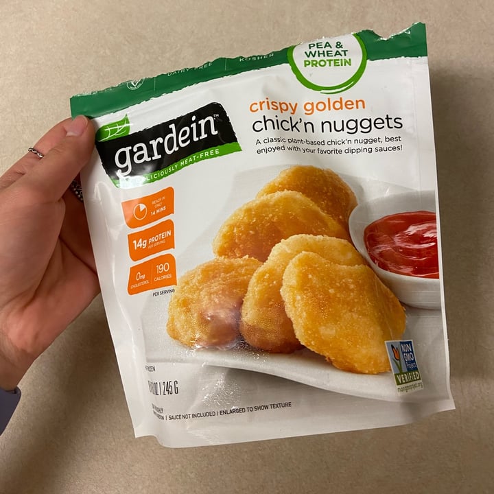 photo of Gardein Crispy Golden Chick’n Nuggets shared by @jordynbuquicchio on  21 Mar 2022 - review