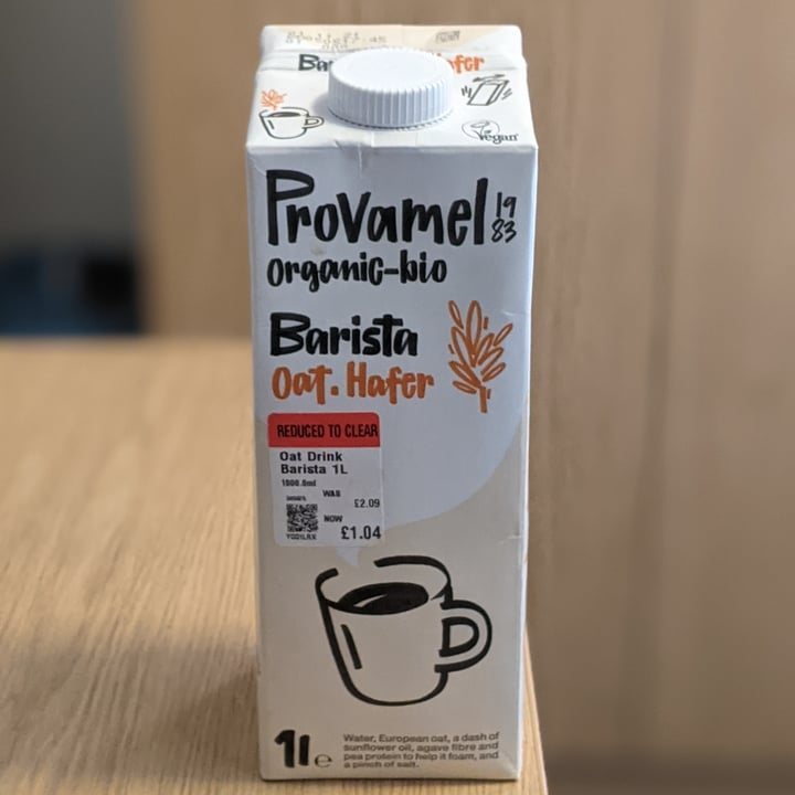 photo of Provamel Provamel Organic Barista Oat Milk shared by @tab-stratton on  05 Oct 2021 - review
