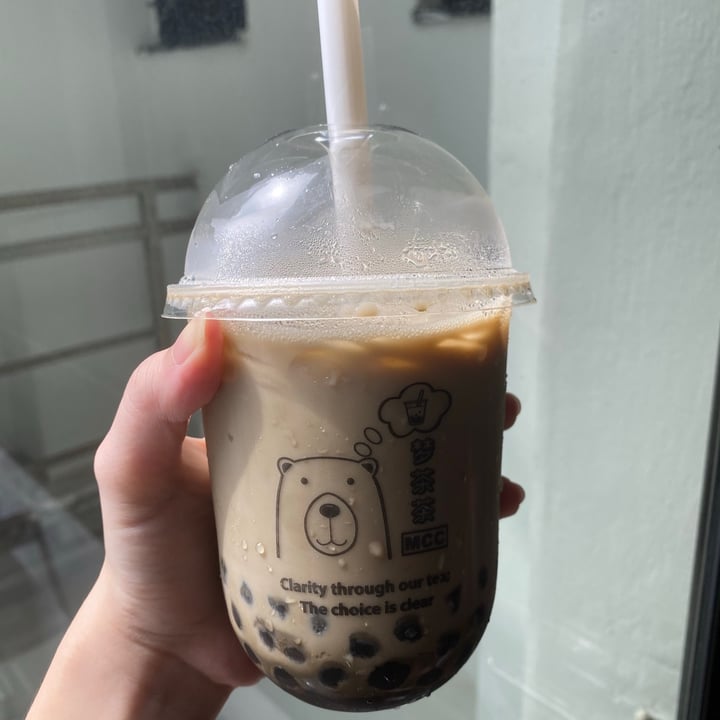 photo of Mong Cha Cha Cafe 梦茶茶 Hojicha Boba Bubble Tea shared by @peasfulpea on  28 Jul 2020 - review