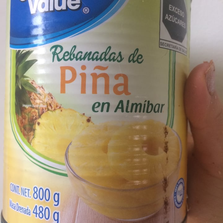 photo of Great Value  Rebanadas De Piña En Almíbar shared by @veganely on  07 Sep 2021 - review
