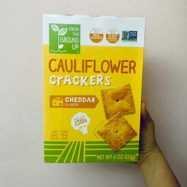 photo of Real Food From The Ground Up Cauliflower Crackers Cheddar Flavor shared by @nicnicnic on  17 Jun 2020 - review