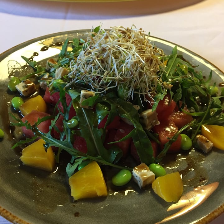 photo of Well Dressed Salad Bar Watermelon Tofeta Arugula Salad with Balsamic Drizzle shared by @herbimetal on  27 Apr 2019 - review