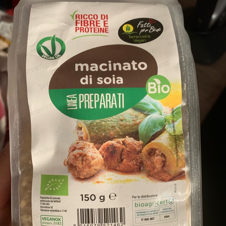 review photo of Fatti per bene terranostra vegan Macinato di soia shared by @airin87 on 06 Apr 2022 - review