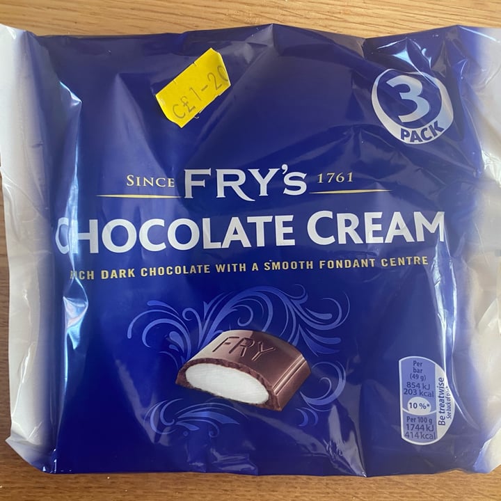 photo of Fry's Chocolate Chocolate Cream shared by @jamesm on  06 Mar 2022 - review