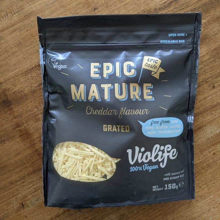 photo of Violife Epic Mature Grated Cheddar shared by @tab-stratton on  25 Oct 2020 - review