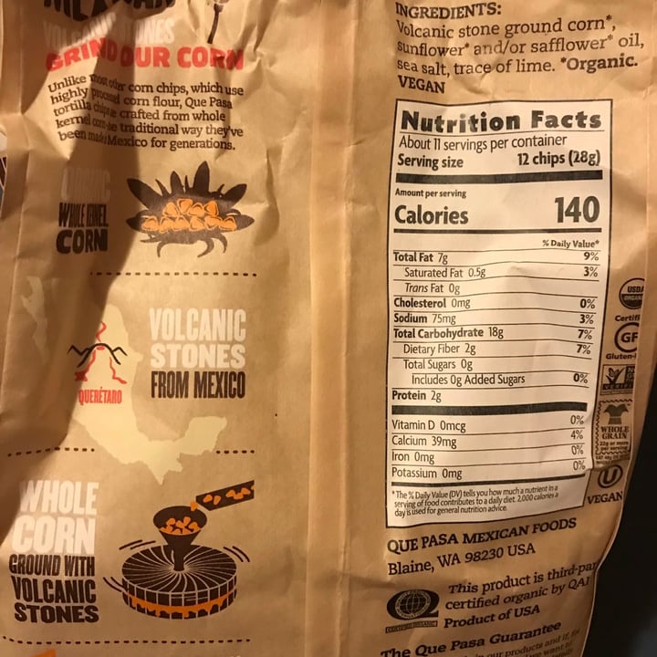 photo of Que Pasa Organic Salted Tortilla Chips shared by @princessofdoom on  28 Aug 2021 - review