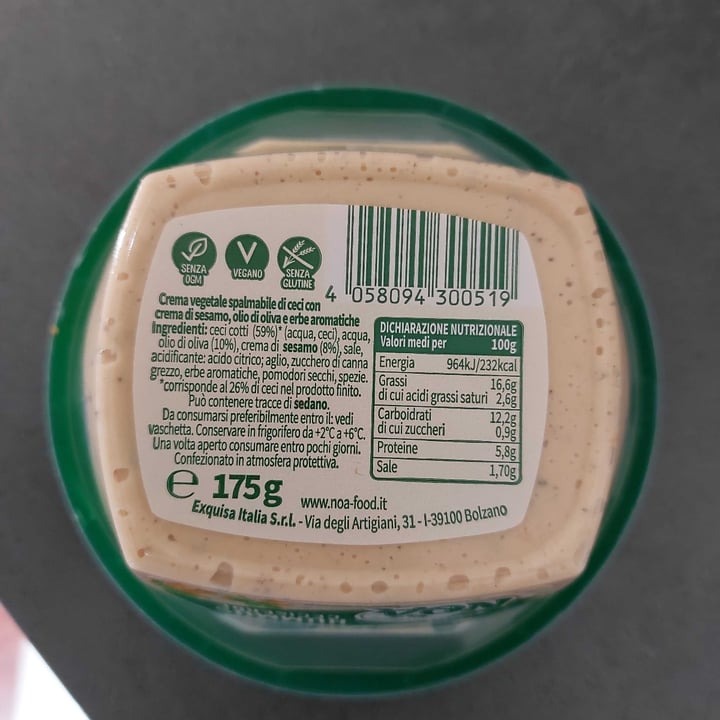 photo of Exquisa Italia srl Hummus Ceci & Erbe shared by @iltulipanoavento on  13 Mar 2022 - review