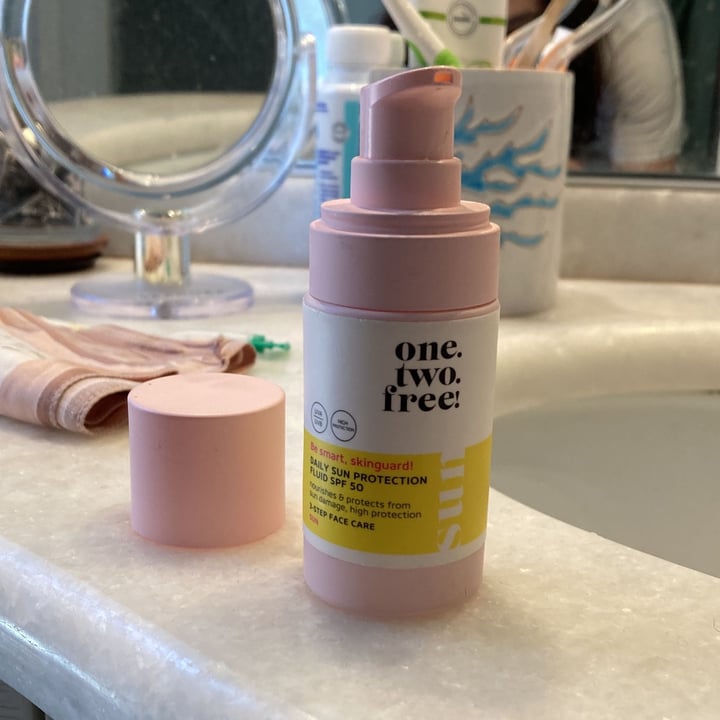 review photo of One Two Free! Daily sun protection fluid SPF 50 shared by @giuliabalestrino on 15 Apr 2022 - review
