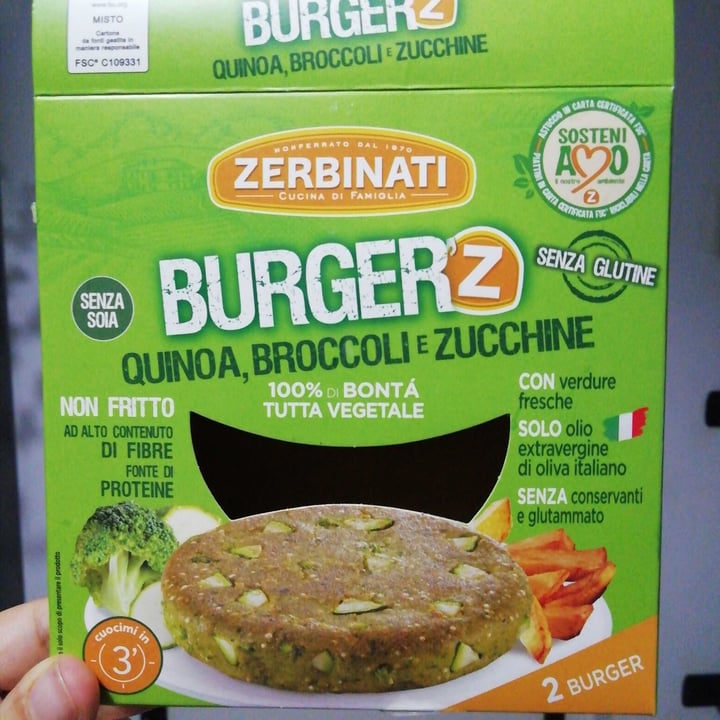photo of Zerbinati Burger'Z Quinoa, Broccoli e Zucchine shared by @lisa92 on  09 Jun 2021 - review