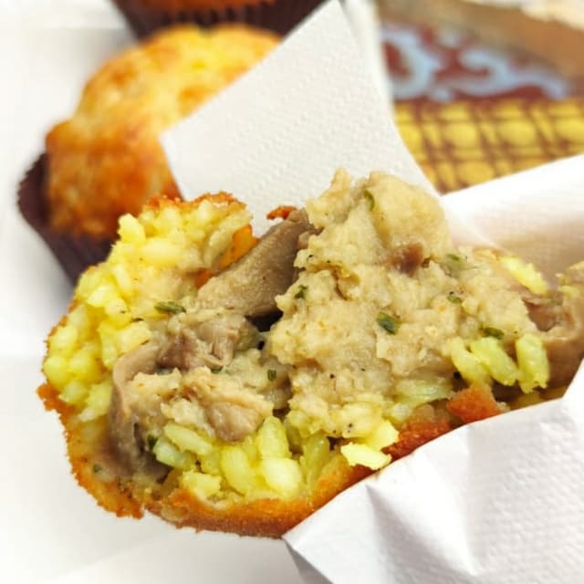 Foto del plato “Arancina Al Forno Funghi E Porcini”