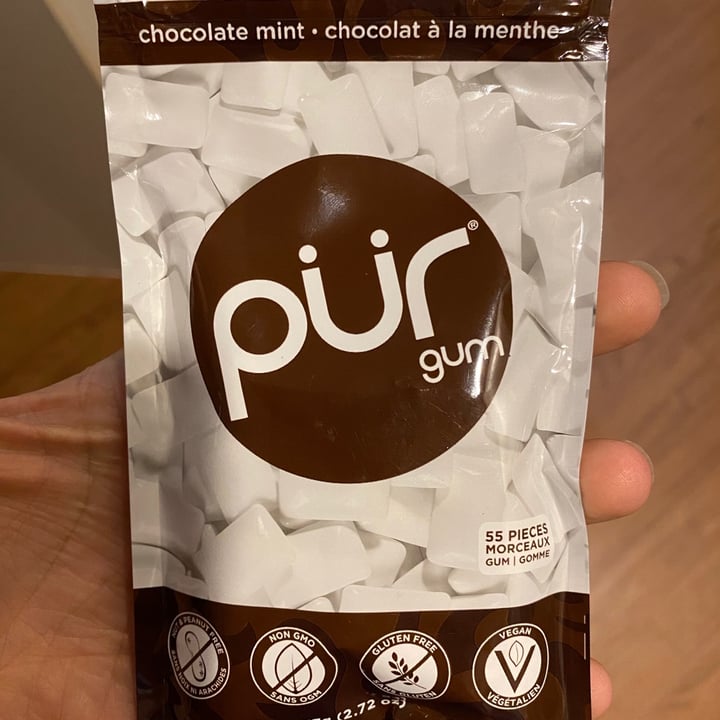 photo of PÜR Gum Chocolate Mint Gum shared by @cmunegatto on  31 Dec 2020 - review