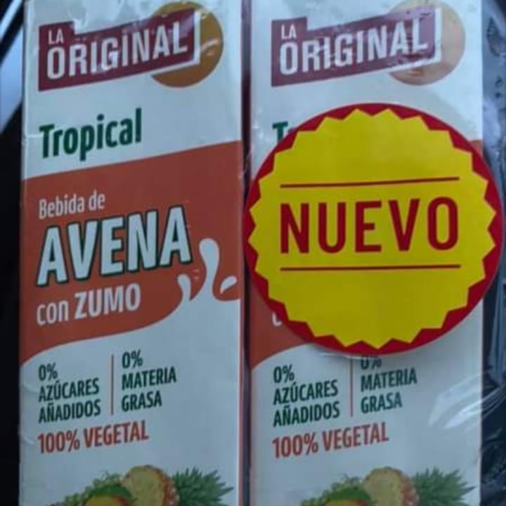 photo of La Original Bebida de Avena con Zumo Tropical shared by @ranaverde on  01 Mar 2021 - review