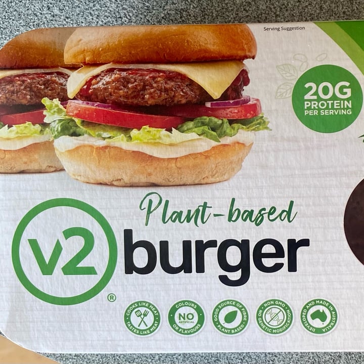 photo of V2 Food Plant-based burger shared by @ksuellen on  23 Apr 2022 - review