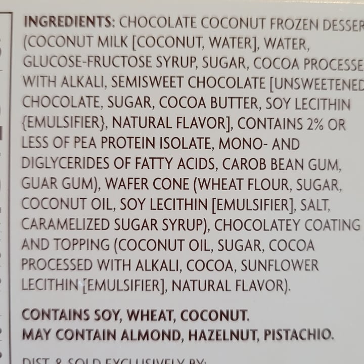 photo of Trader Joe's Hold the Dairy Mini Ice cream cones chocolate  shared by @compassionatedancer on  11 Aug 2022 - review