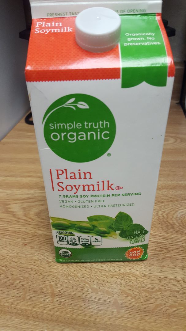 photo of Simple Truth Plain Soy Milk shared by @alliexbunn on  11 Dec 2019 - review