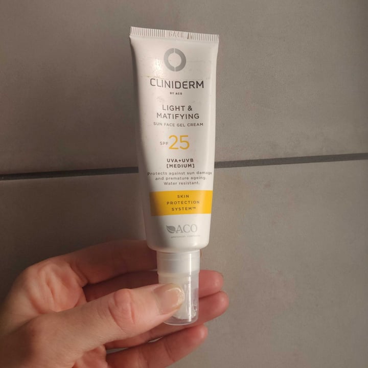 photo of Cliniderm Light & matifying Sun Face Gel Cream SPF 25 shared by @auroraitland on  23 Apr 2020 - review