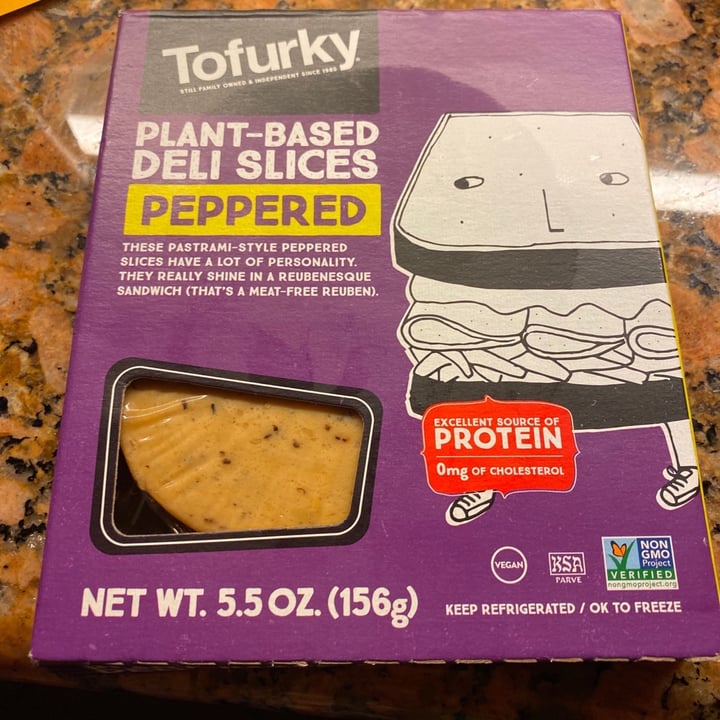 photo of Tofurky Plant-Based Deli Slices Peppered shared by @veganevan on  08 Apr 2020 - review
