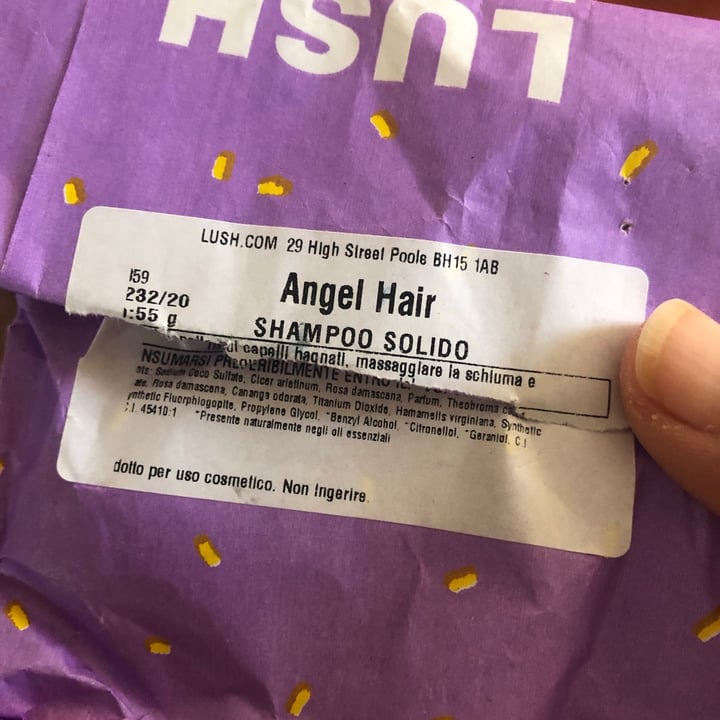 photo of LUSH Fresh Handmade Cosmetics Angel hair shared by @violettaplantbased on  09 Jun 2021 - review
