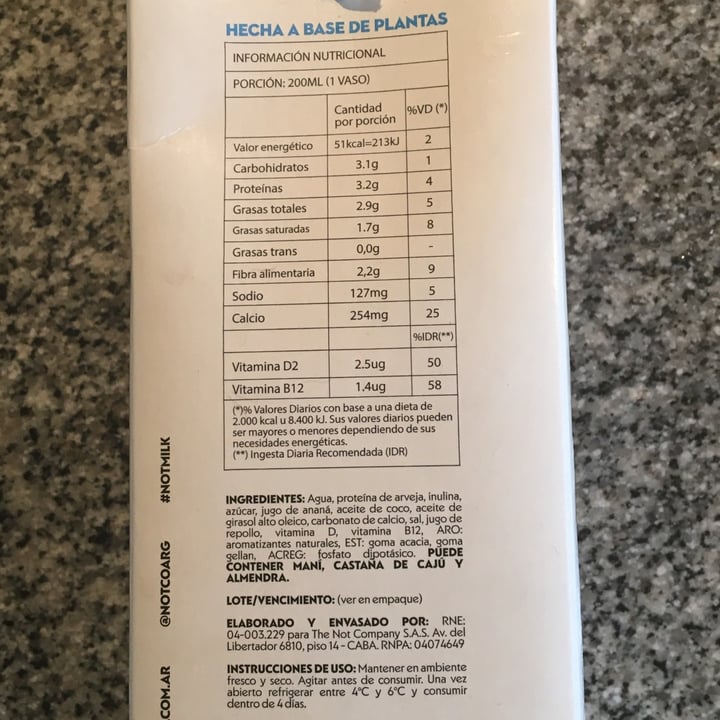 review photo of NotCo Not Milk 2% Reduced Fat shared by @carlabaigorria on 18 Apr 2022 - review