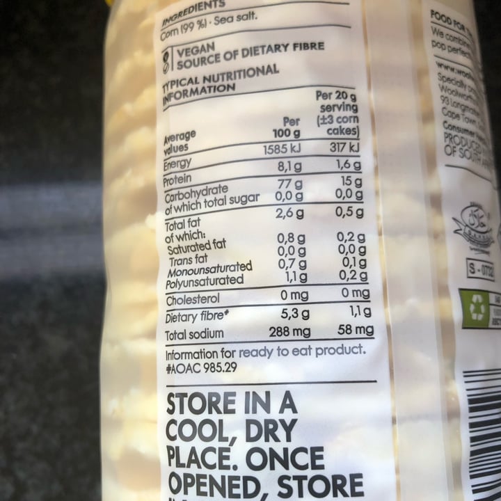 photo of Woolworths Food Yellow corn cakes shared by @saveg on  15 Feb 2022 - review