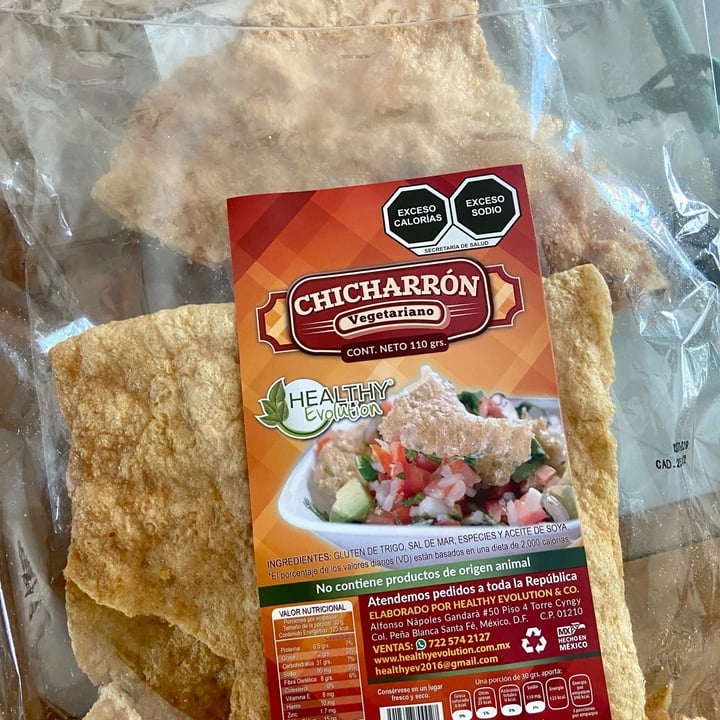 photo of Healthy Evolution Chicharrón vegetariano shared by @maumamu on  18 Sep 2022 - review